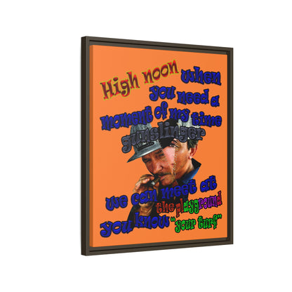 high noon - framed canvas art (crusta)