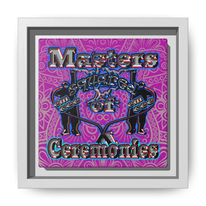 em cee squared - framed canvas art (pink swirl)