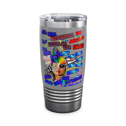 drop the beat - Ringneck Tumbler, 20oz (grey)