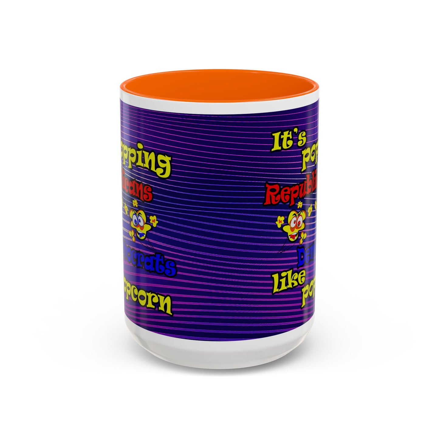 popping like popcorn - Accent Mug (purple wave)