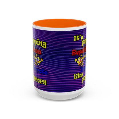 popping like popcorn - Accent Mug (purple wave)