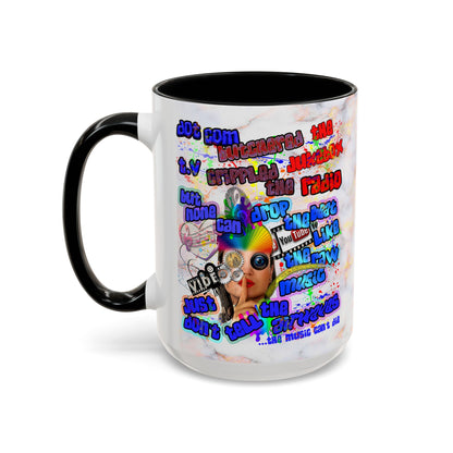 drop the beat - Accent Mug (white marble)