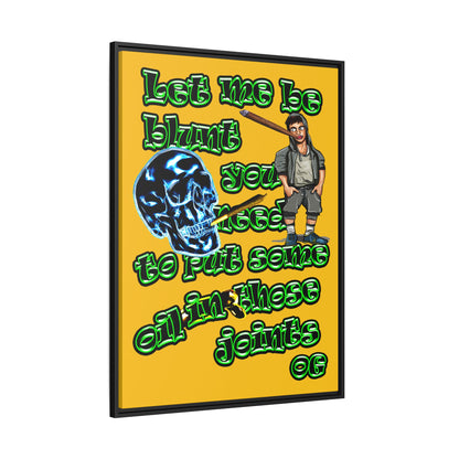 og - framed canvas art (yellow)