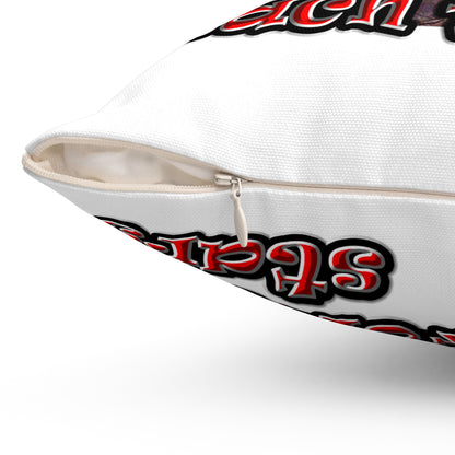 defy conquer reach - Spun Polyester Square Pillow - (white)