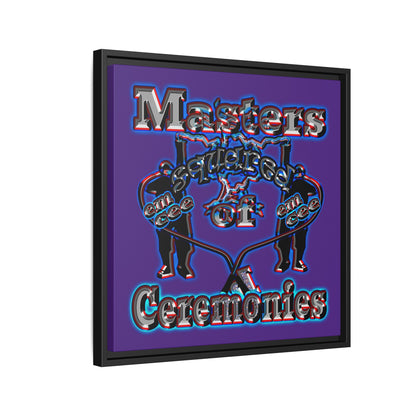 em cee squared - framed canvas art (purple)