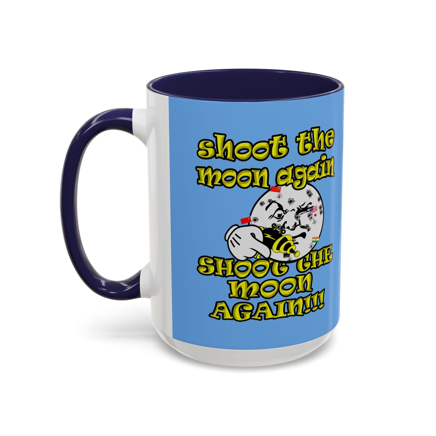 shoot the moon again - Accent Mug (light blue)