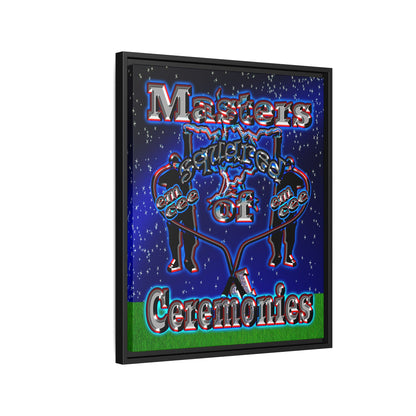 em cee squared - framed canvas art ('snoops' background)