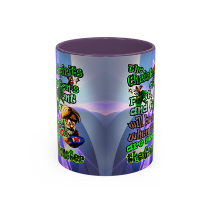 christmas spirits of boston - Accent Mug (grey-pink wave)