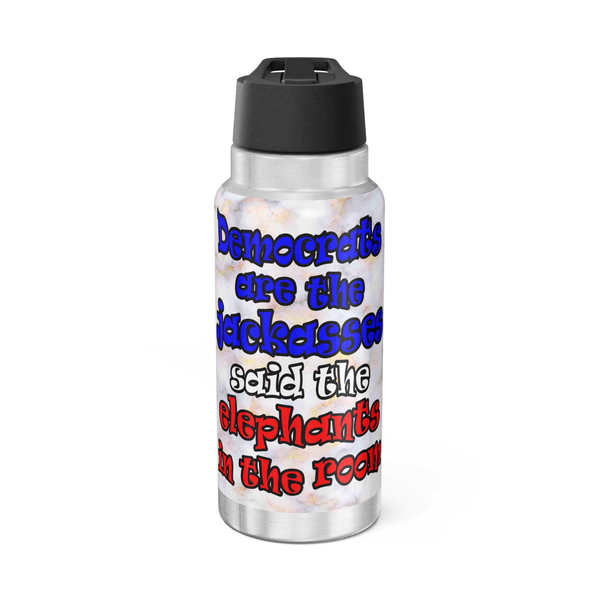 donkeys and elephants - Gator Tumbler, 32oz  (white marble)