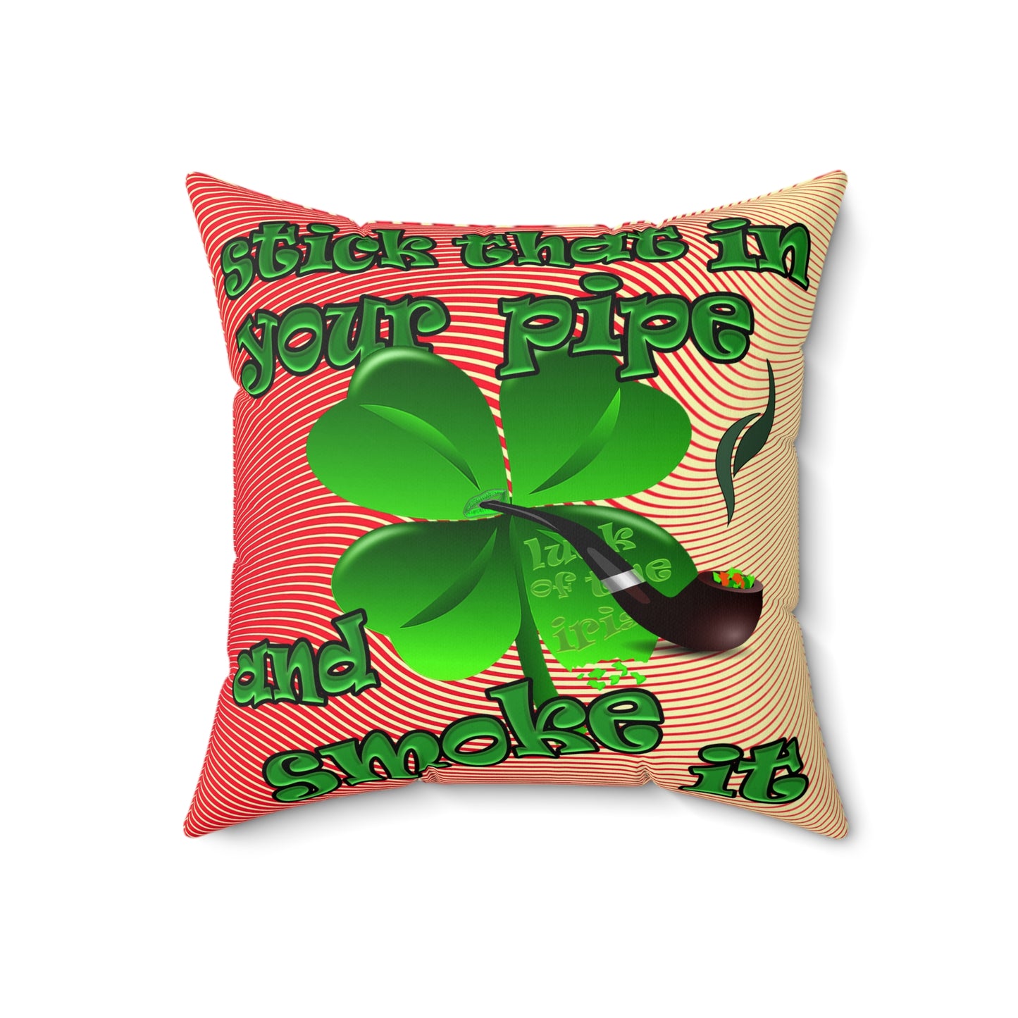 celtics logo - Spun Polyester Square Pillow - (yellow-orange wave)