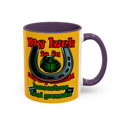 my luck - Accent Mug (yellow)