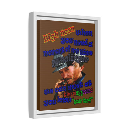 high noon - framed canvas art (brown)