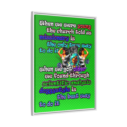 doggystyle - framed canvas art (logo green)