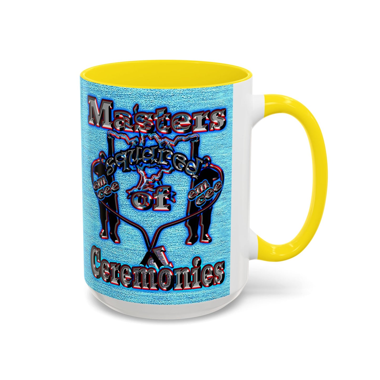 em cee squared - Accent Mug (faded dark blue)