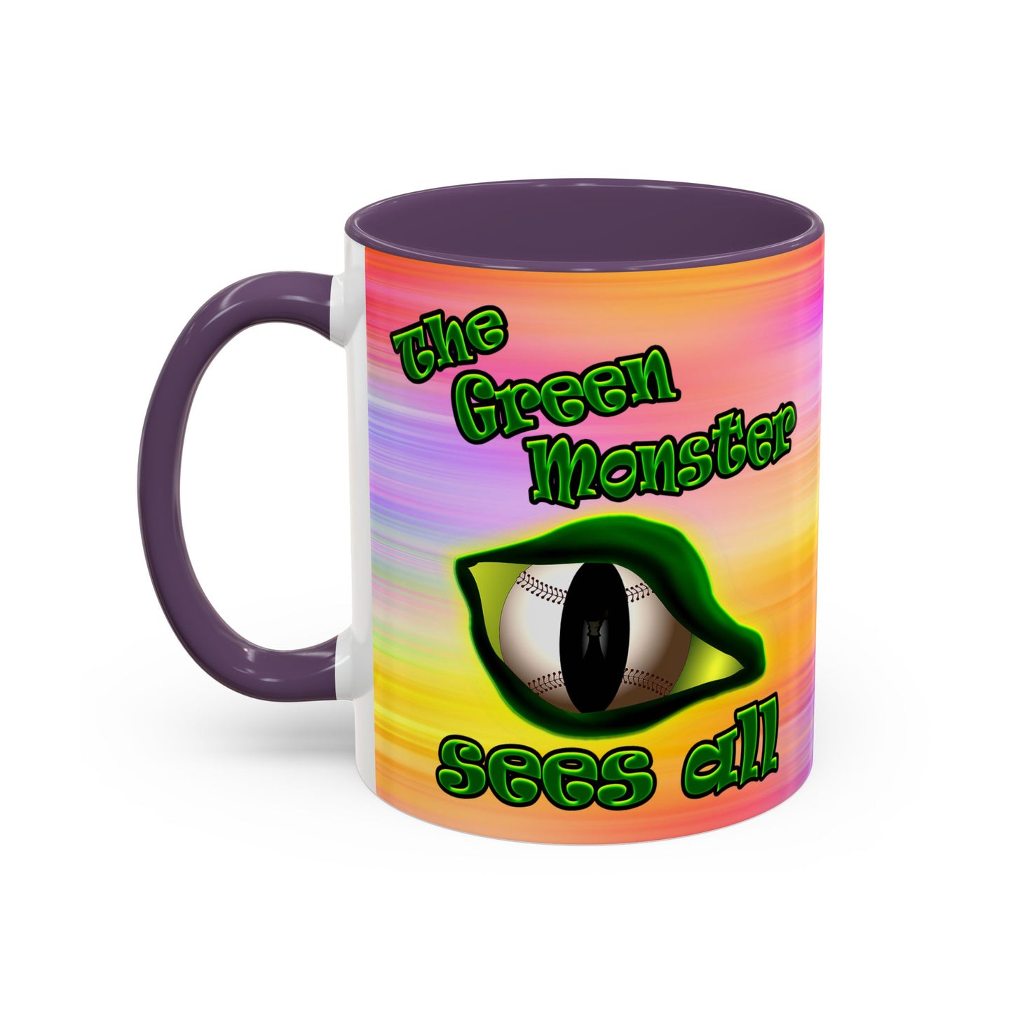 green monster - Accent Mug (color blur)