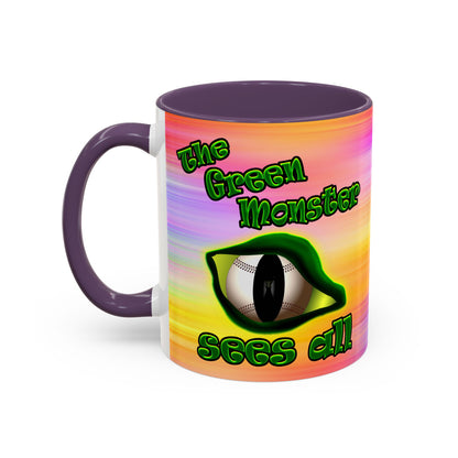green monster - Accent Mug (color blur)