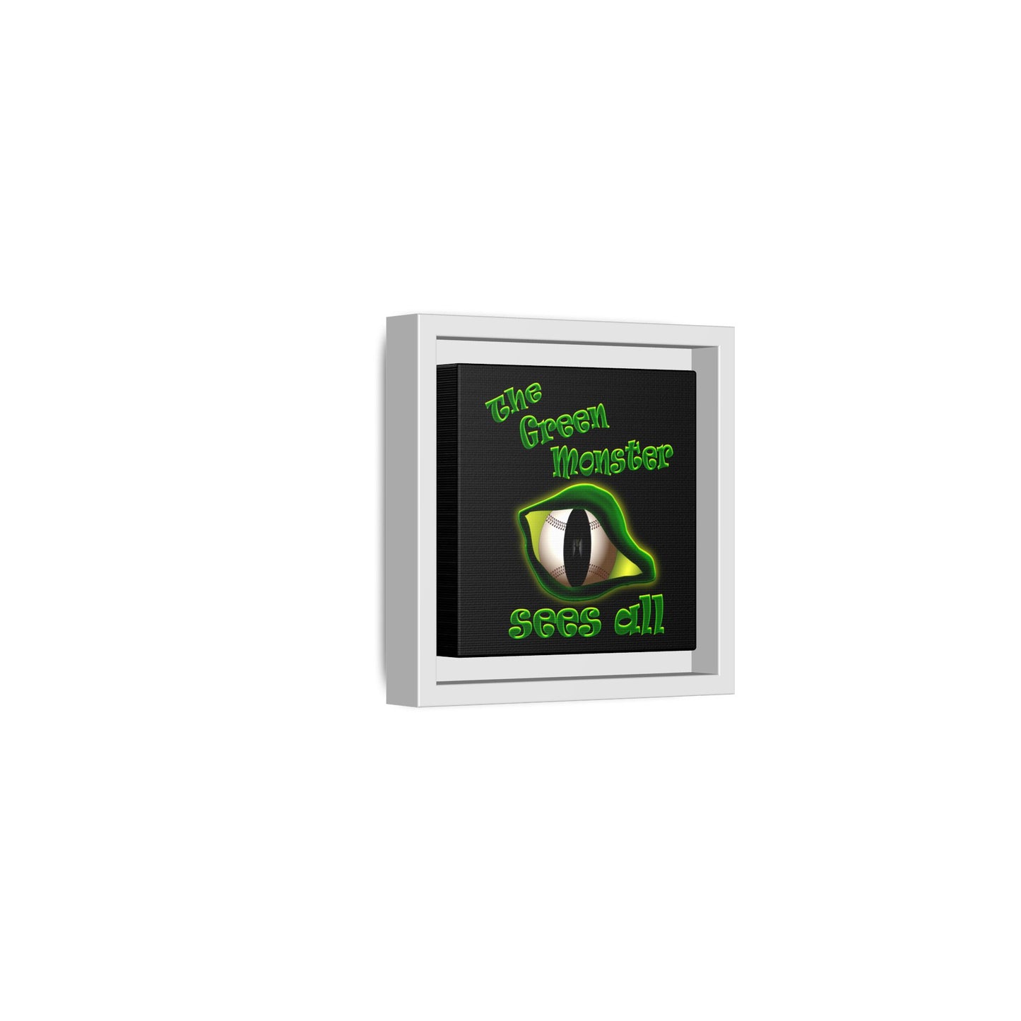 green monster - framed canvas art (black)
