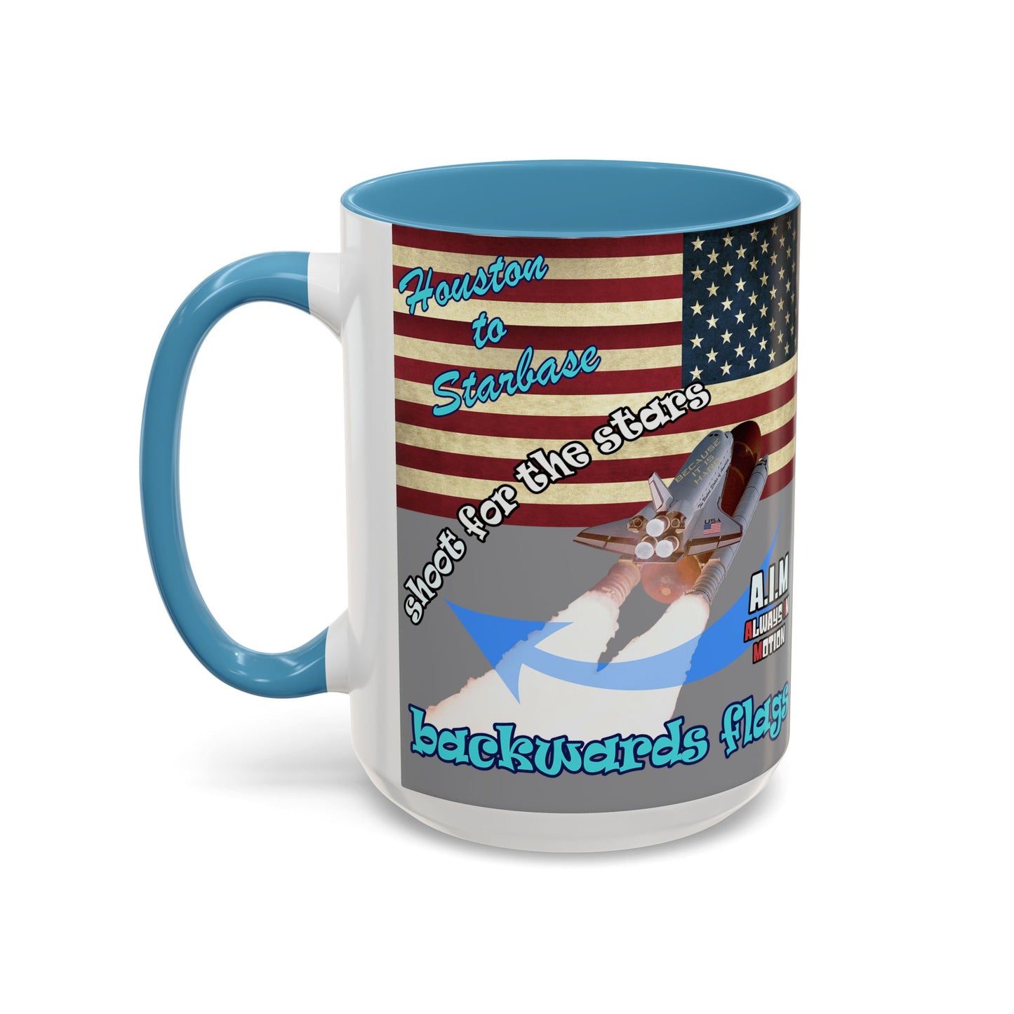 shoot for the stars - Accent Mug (grey)