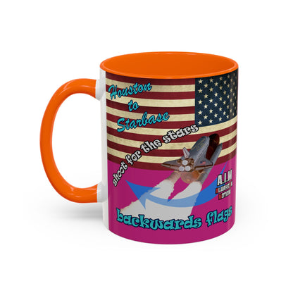 shoot for the stars - Accent Mug (pink)
