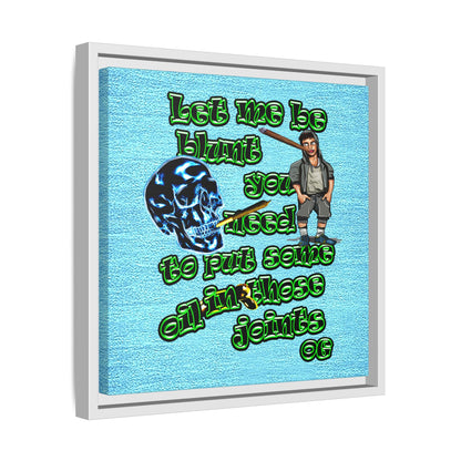 og - framed canvas art (faded blue)