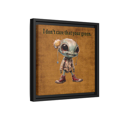 I don't care that your green - framed canvas art (brown papyrus)