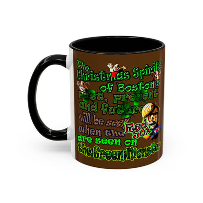 christmas spirits of boston - Accent Mug (brown)