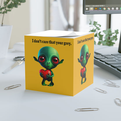 I don't care that your grey - note cube (yellow)