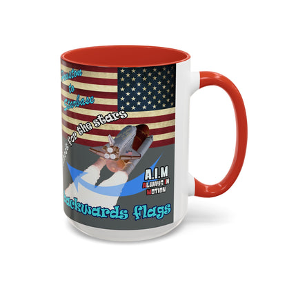 shoot for the stars - Accent Mug (dark grey)