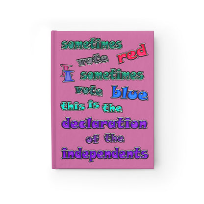 declaration of the independents - journal-lined (light pink)