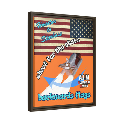 shoot for the stars - framed canvas art (crusta)