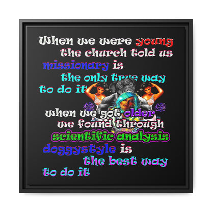 doggystyle - framed canvas art (black)