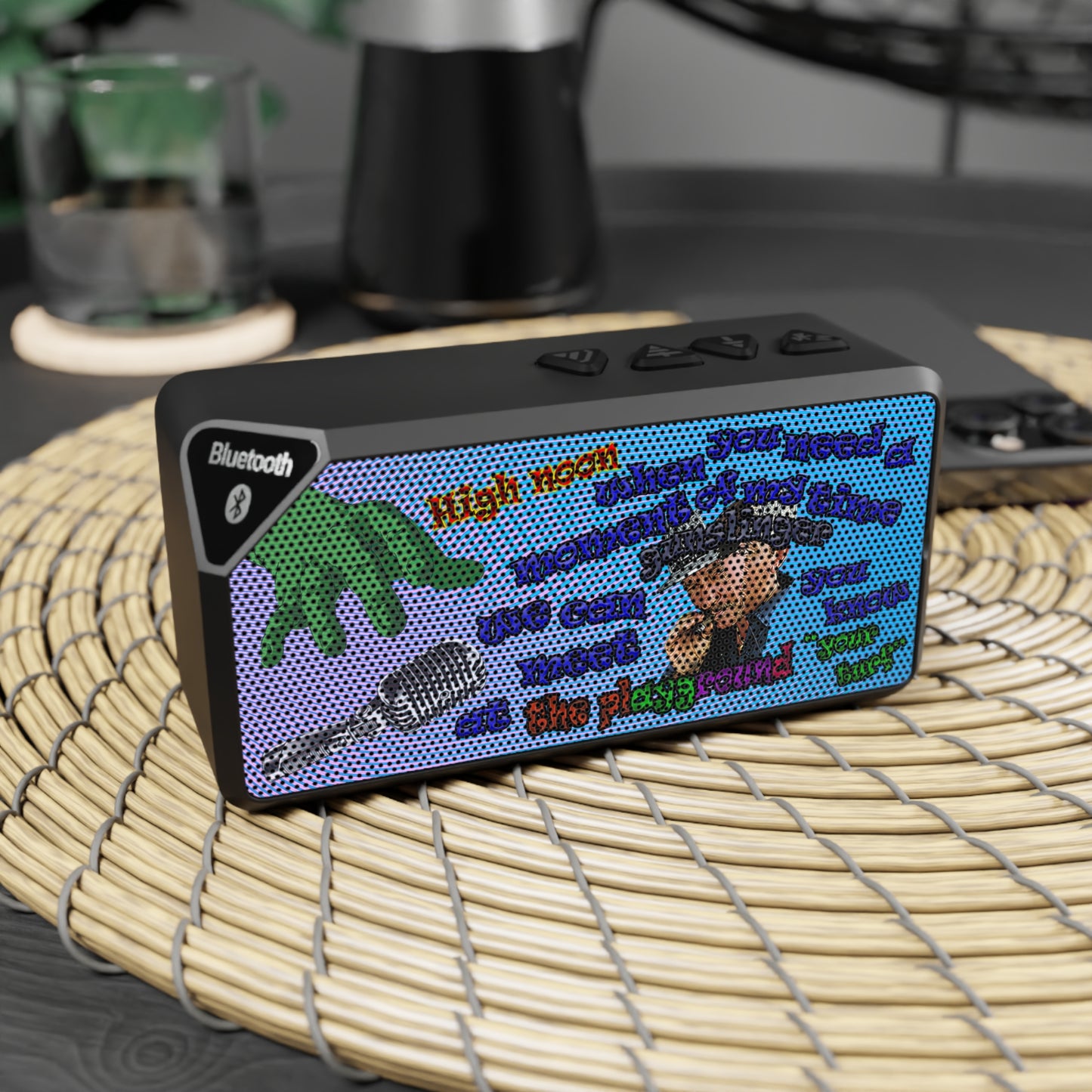 high noon - Jabba Bluetooth Speaker (light blue-purple wave)