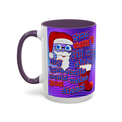 santa's shoes - Accent Mug (purple wave)