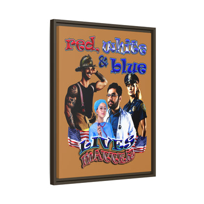 rw&b lives matter - framed canvas art (light brown)