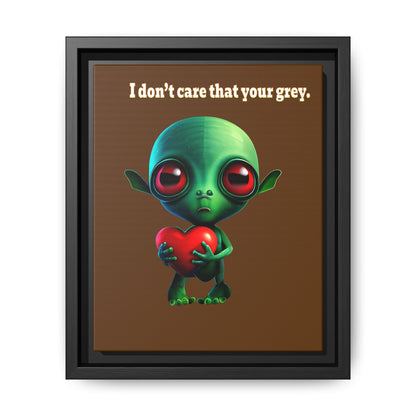 I don't care that your grey - framed canvas art (brown)