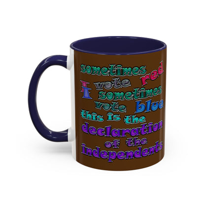 declaration of the independents - Accent Mug (brown)