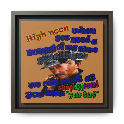 high noon - framed canvas art (light brown)