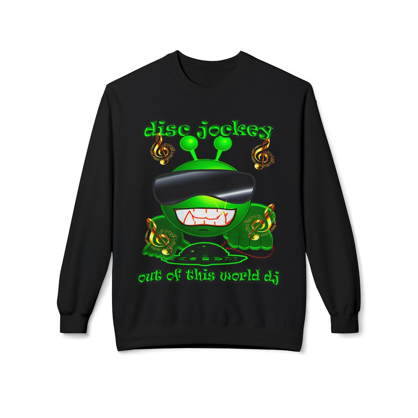 disc jockey - Unisex Midweight Softstyle Fleece Crewneck Sweatshirt