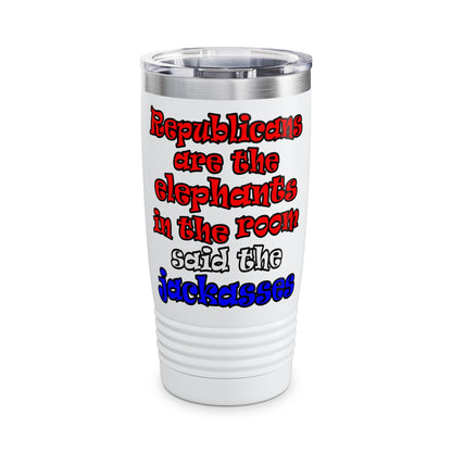 donkeys and elephants - Ringneck Tumbler, 20oz