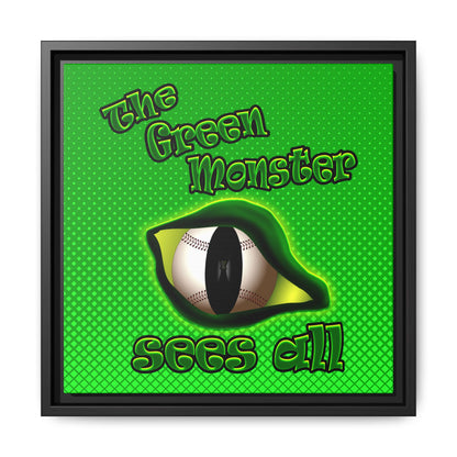 green monster - framed canvas art (logo green)