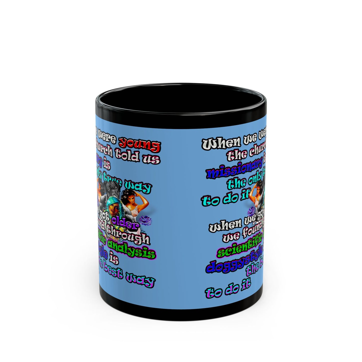 doggystyle - Black Mug (light blue)