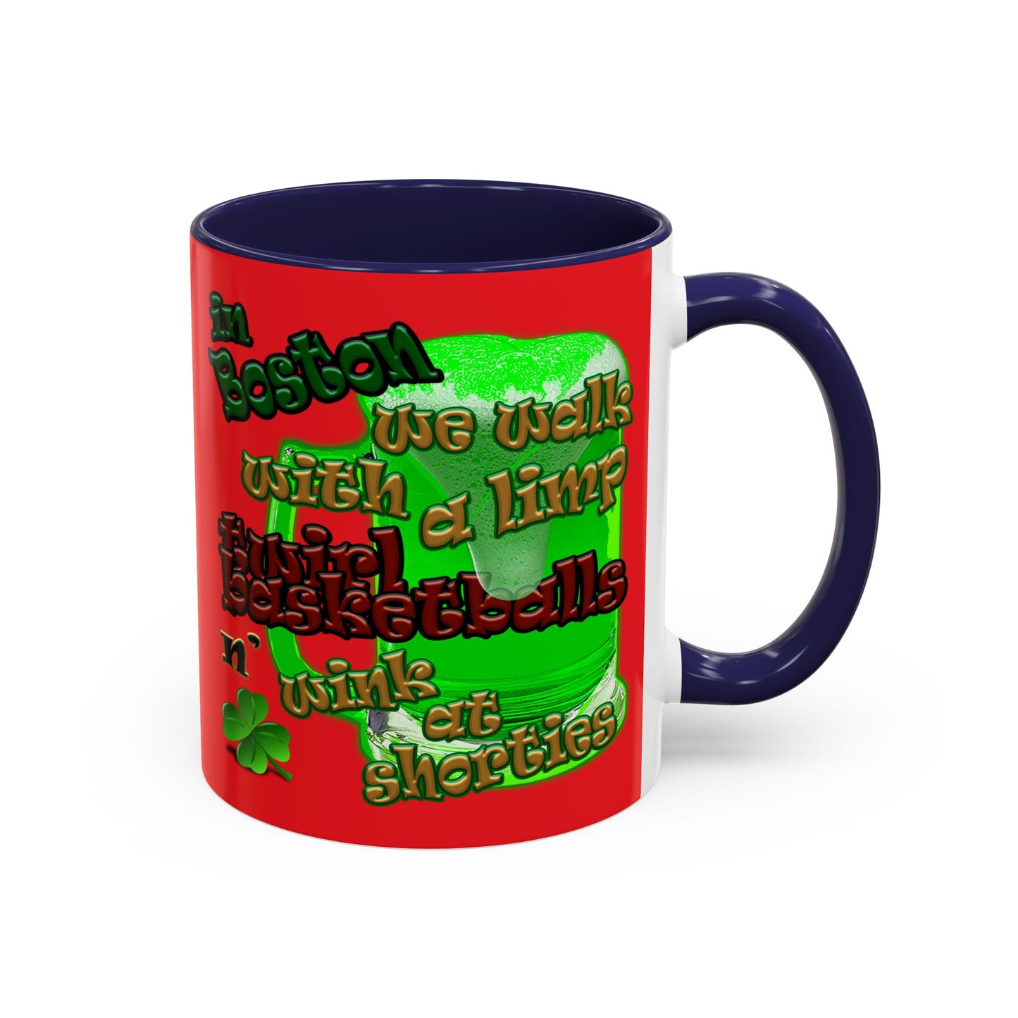 celtics logo - Accent Mug (red)