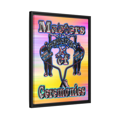 em cee squared - framed canvas art (color blur)