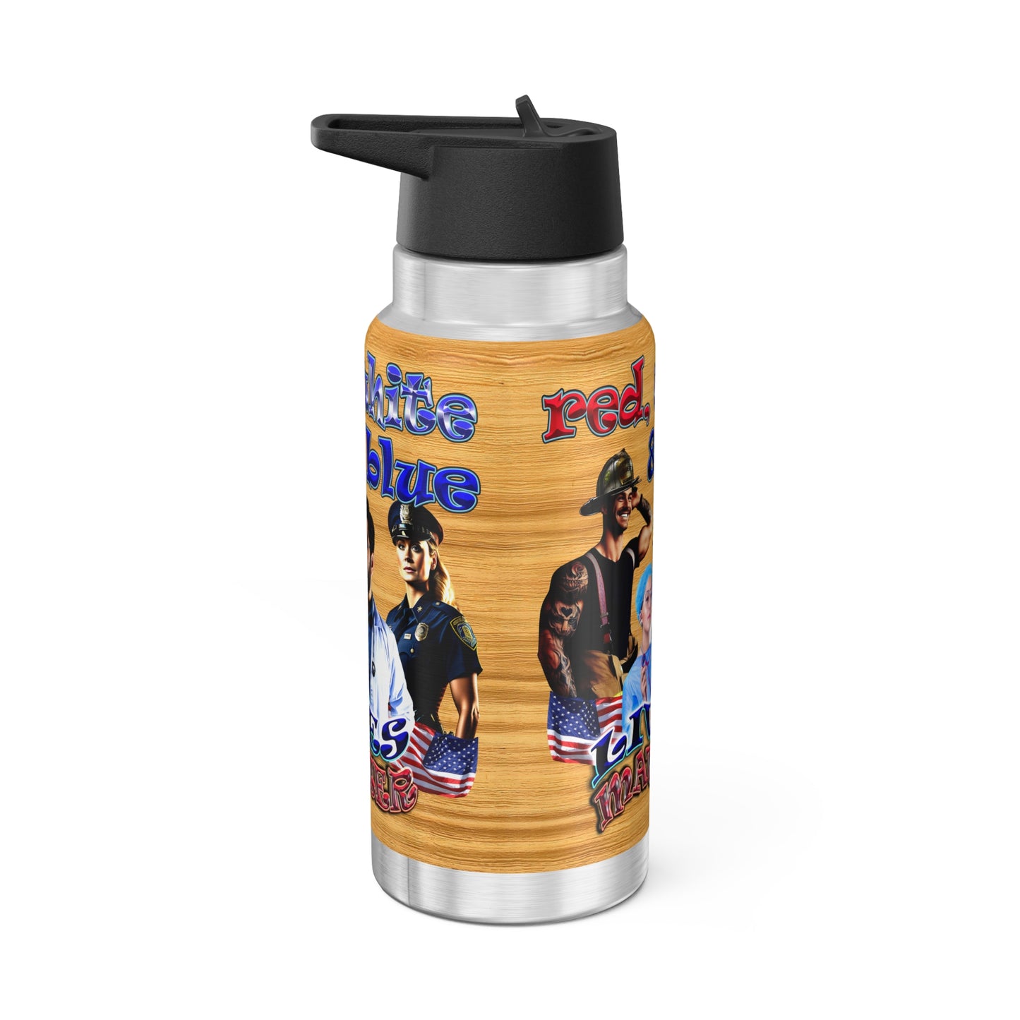 rw&b lives matter - Gator Tumbler, 32oz  (butterscotch wood finish)