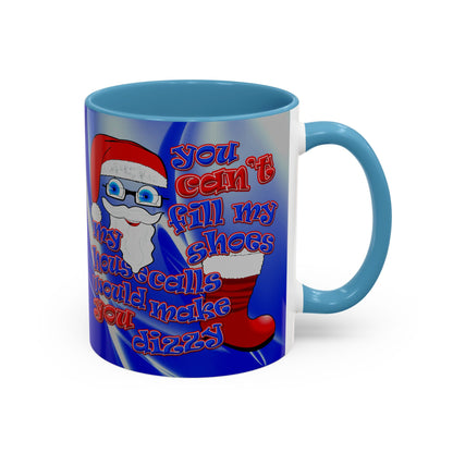 santa's shoes - Accent Mug (blue-white wave)