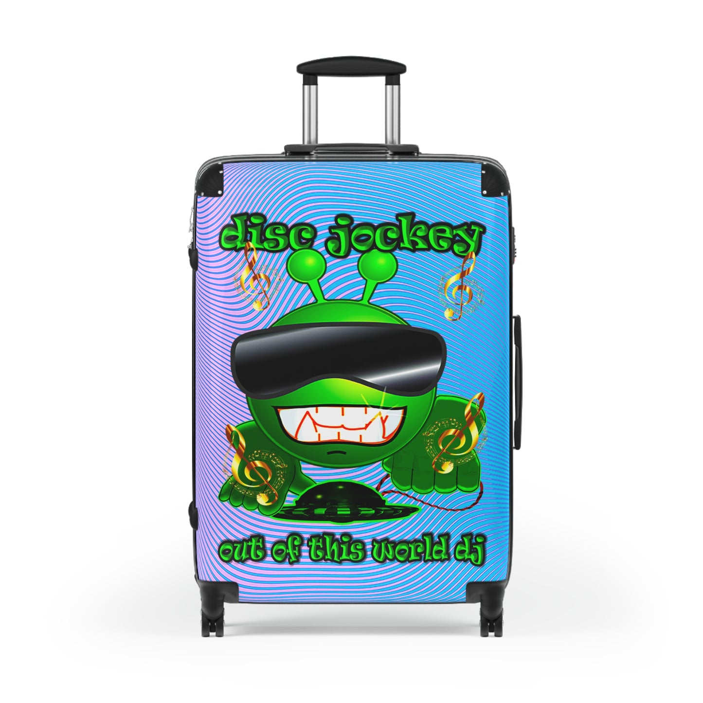 disc jockey - Suitcase (light blue-purple wave)
