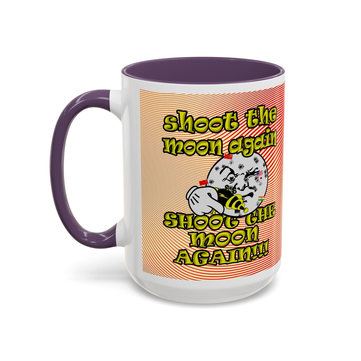 shoot the moon again - Accent Mug (yellow-orange wave)
