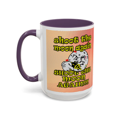shoot the moon again - Accent Mug (yellow-orange wave)
