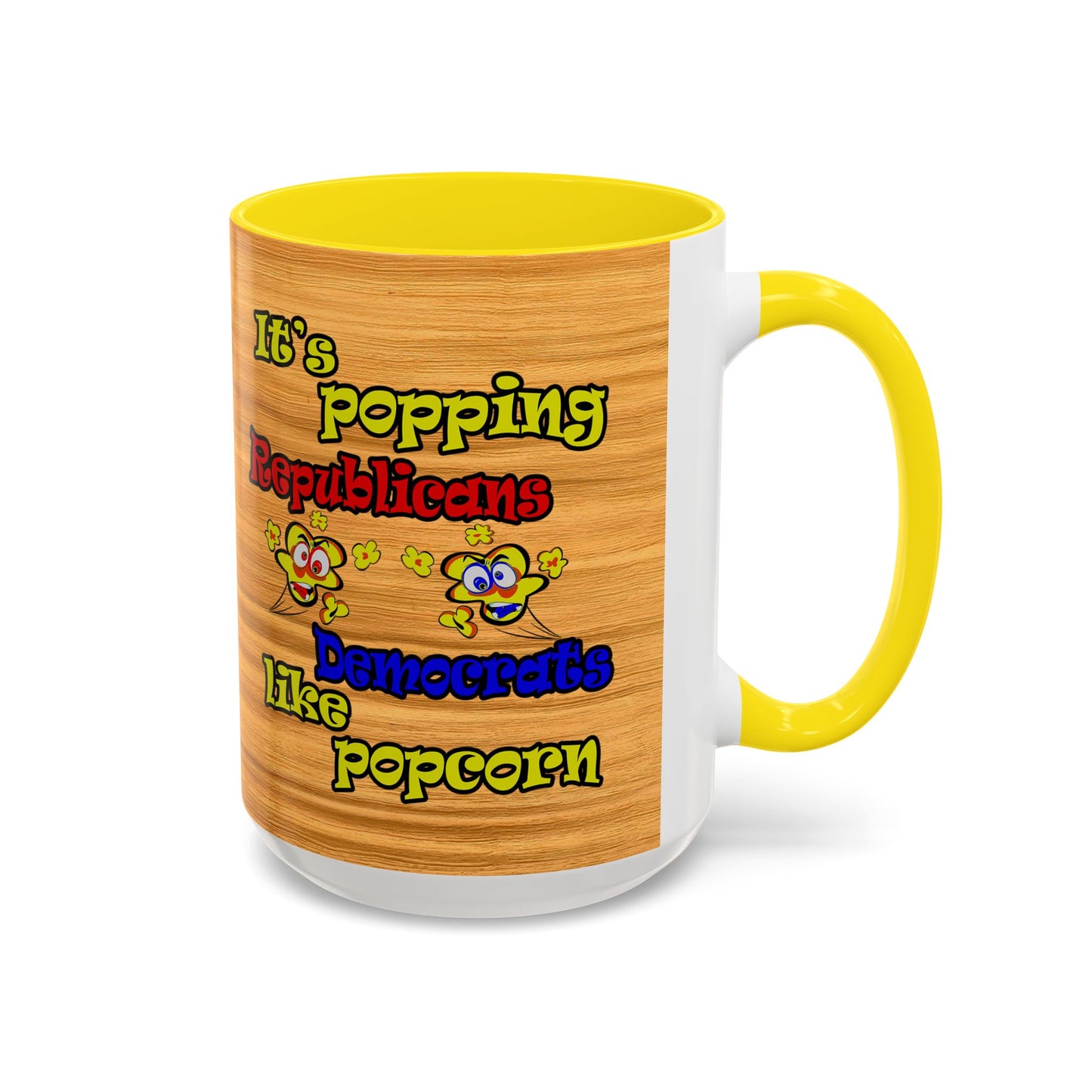 popping like popcorn - Accent Mug (butterscotch wood finish)