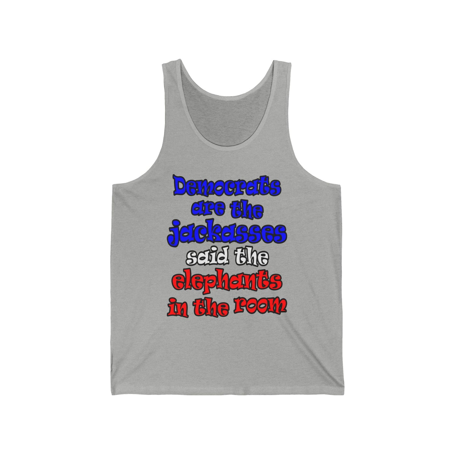 donkeys and elephants - Unisex Jersey Tank